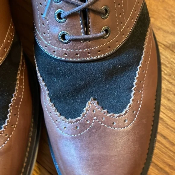 Johnston & Murphy Leather and Suede Wing Tips Brown 11.5 M - Picture 8 of 10